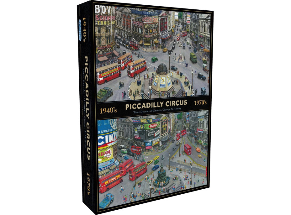 GIBSONS Puzzle Piccadilly Circus napříč desetiletími 1000 dílků