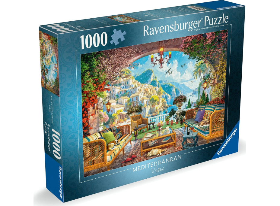 RAVENSBURGER Puzzle Pohádkový výhled na Středomoří 1000 dílků