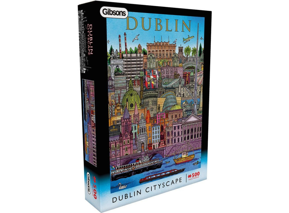 GIBSONS Puzzle Pohled na Dublin 500 dílků