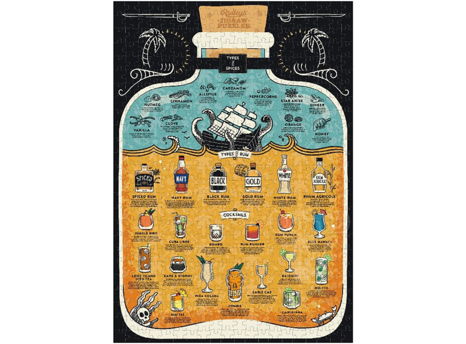 RIDLEY'S GAMES Puzzle Pro milovníky rumu 500 dílků