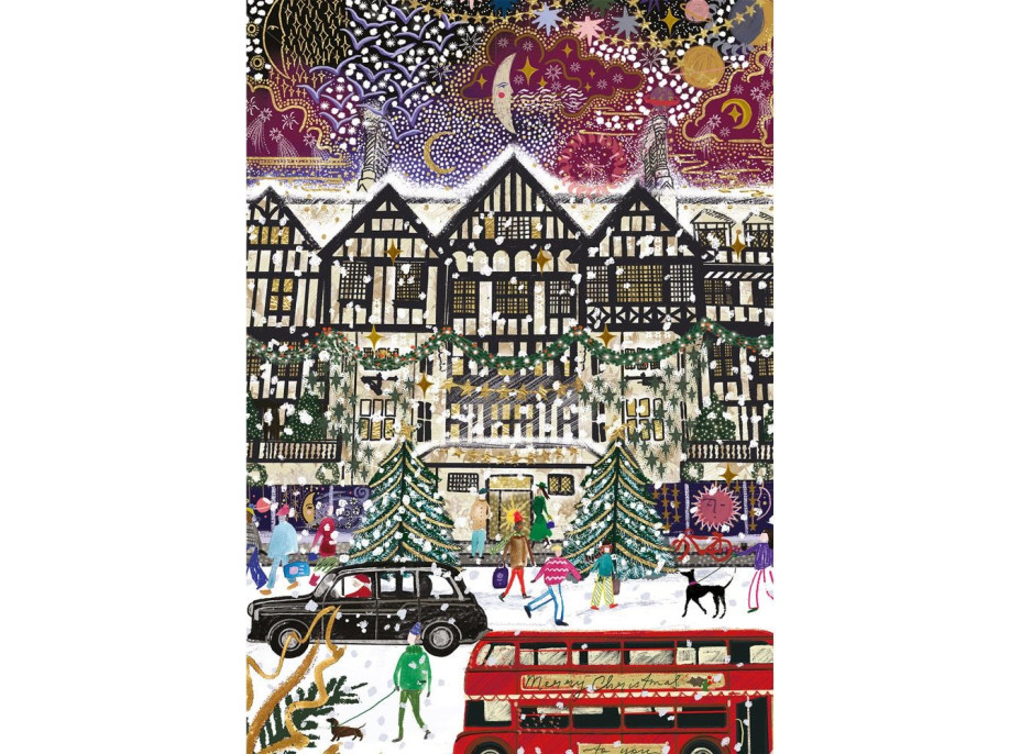 GIBSONS Puzzle Vánoce v Londýně 3x500 dílků