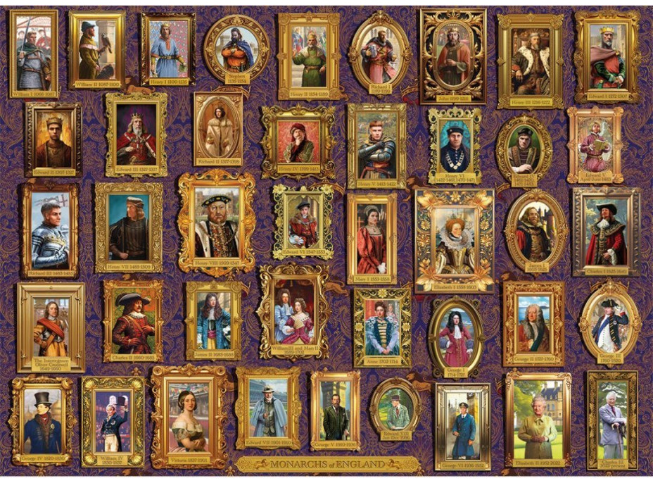 GIBSONS Puzzle Monarchové Anglie 1000 dílků