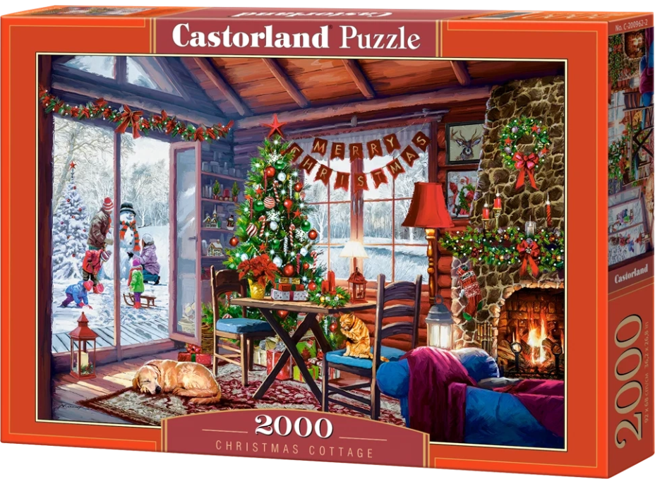 CASTORLAND Puzzle Vánoční chata 2000 dílků