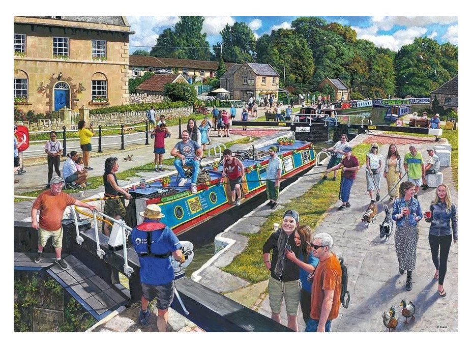 GIBSONS Puzzle Vodní toky ve Wiltshire 1000 dílků