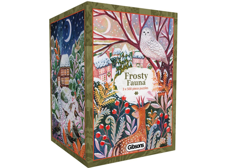 GIBSONS Puzzle Mrazivá fauna 3x500 dílků