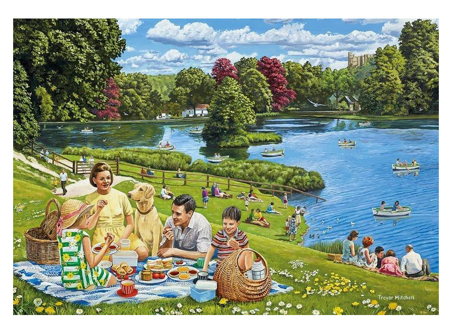 GIBSONS Puzzle Výlet s rodinou 4x500 dílků