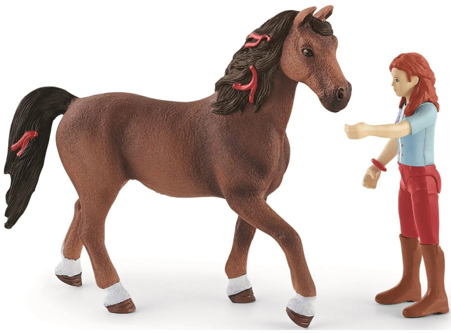 SCHLEICH Horse Club® 42539 Zrzka Hannah s pohyblivými klouby na koni
