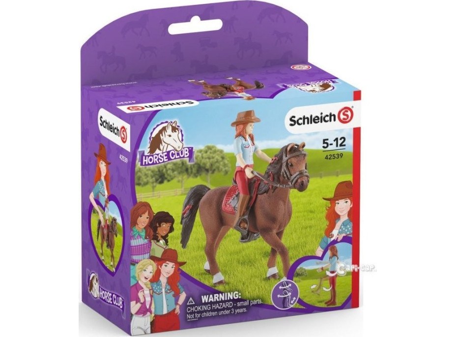 SCHLEICH Horse Club® 42539 Zrzka Hannah s pohyblivými klouby na koni
