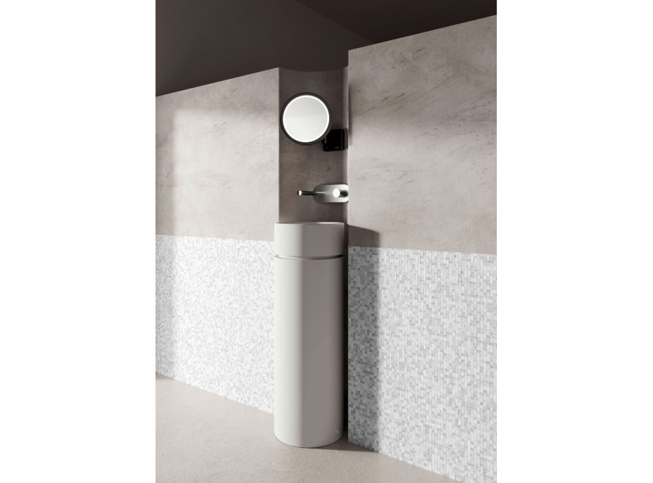 Kerasan OKE keramické umyvadlo na desku, Ø 30cm, černá mat 554031