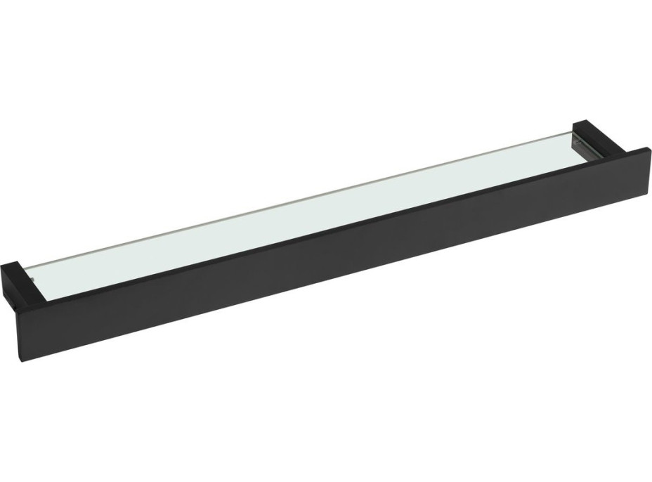 Sapho PATRON skleněná police 78cm, černá PX785B