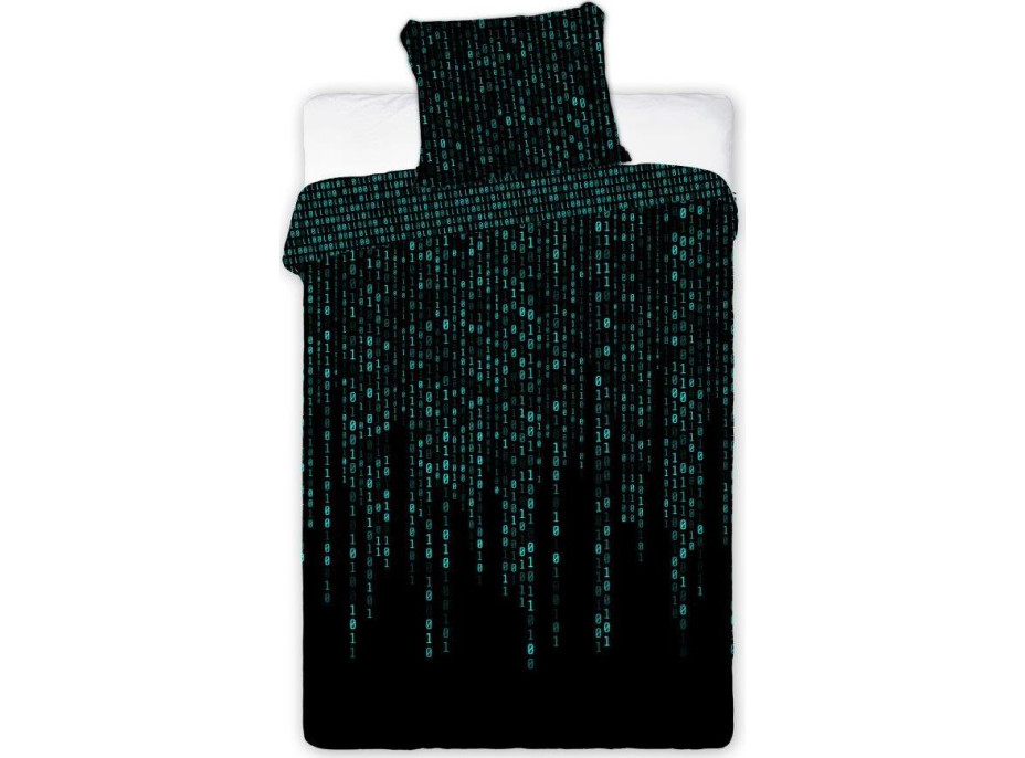 Bavlněné svítící povlečení YOUNG Matrix - 160x200 cm + 70x80 cm