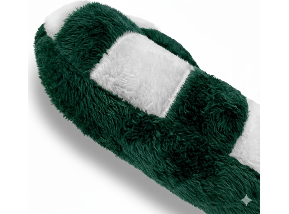 Tvarovaný polštář LÍZÁTKO - 42x20 cm - zelený/bílý