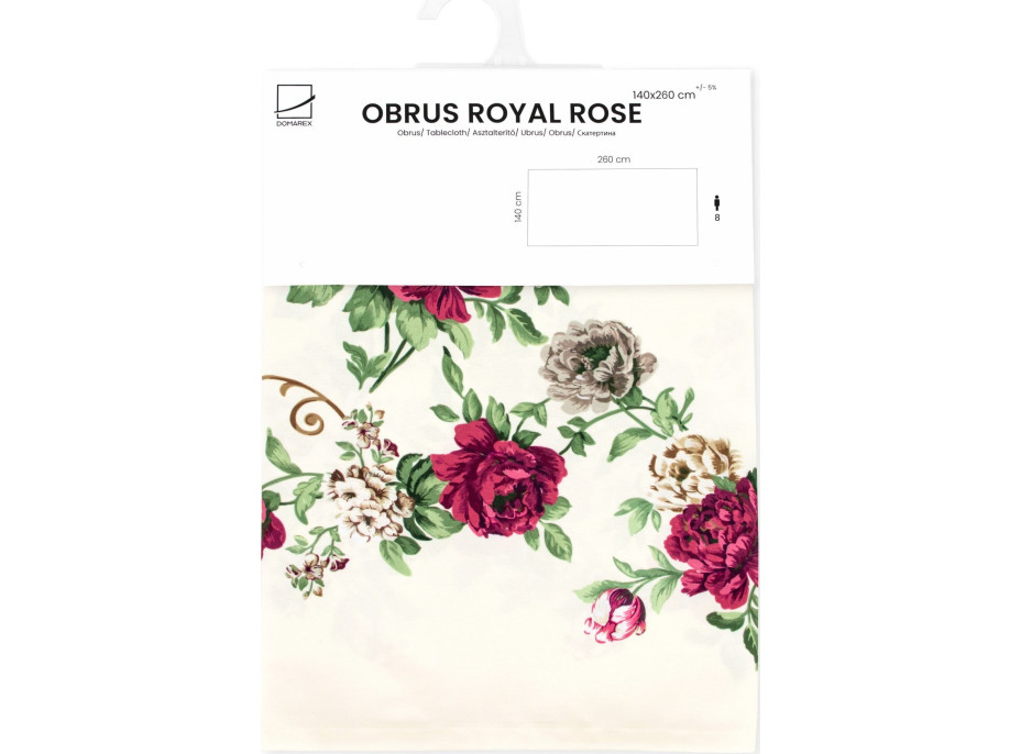 Dekorační ubrus Royal Rose - 140x260 cm
