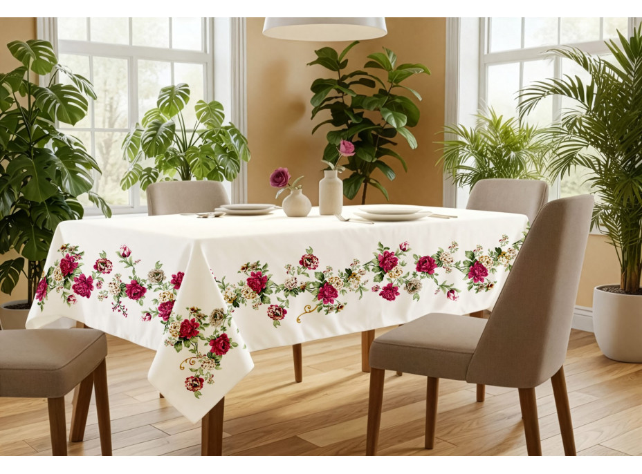 Dekorační ubrus Royal Rose - 140x260 cm