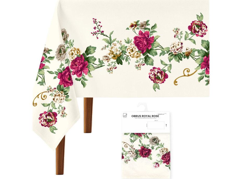 Dekorační ubrus Royal Rose - 140x260 cm