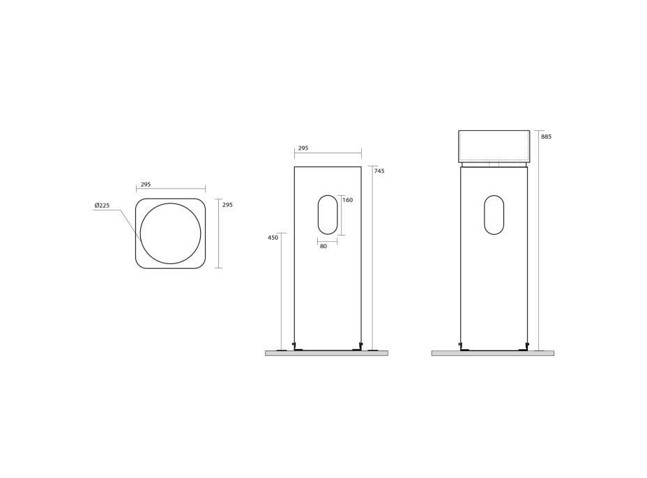 Kerasan HAKO keramický podstavec ke stěně pro umyvadlo 554311, verde mat 557111