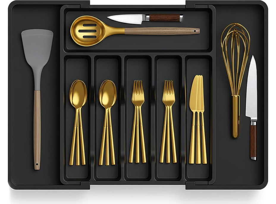 Příborník s nastavitelnou šířkou GARFO - černý