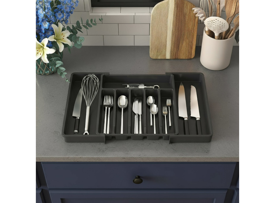 Příborník s nastavitelnou šířkou GARFO - černý