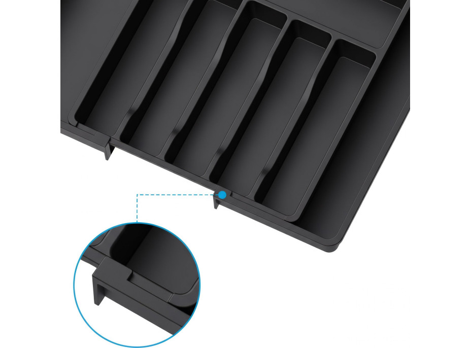 Příborník s nastavitelnou šířkou GARFO - černý