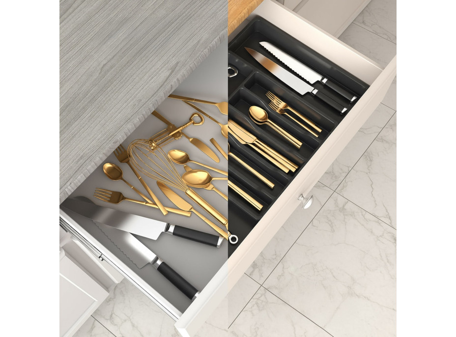 Příborník s nastavitelnou šířkou GARFO - černý