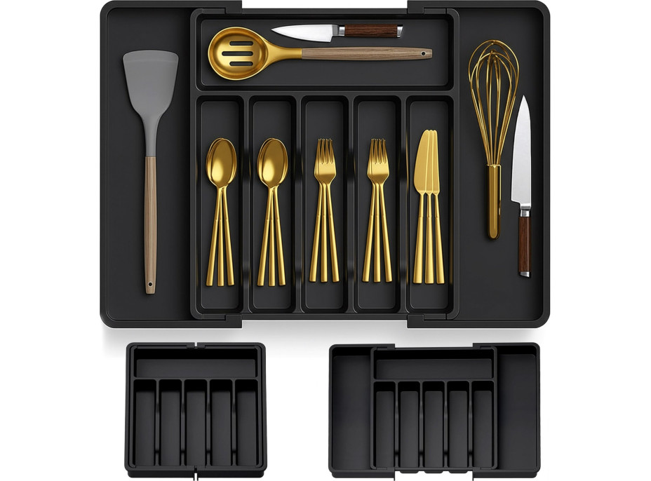 Příborník s nastavitelnou šířkou GARFO - černý