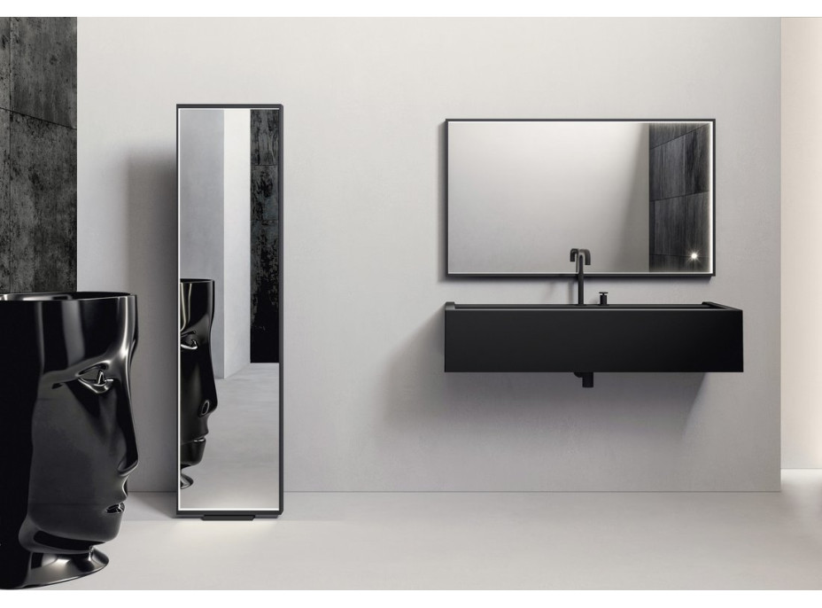 Kerasan KANAAL keramické umyvadlo 100x40cm, černá mat 574331