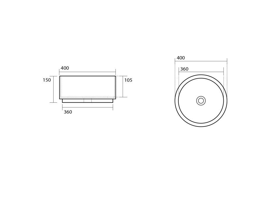 Kerasan OKE keramické umyvadlo na desku, Ø 40cm, bílá 554101