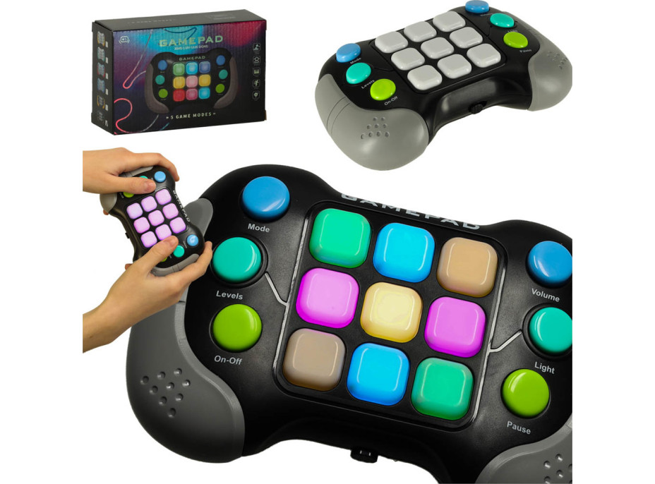 Elektronická arkádová antistresová světelná konzole - černá