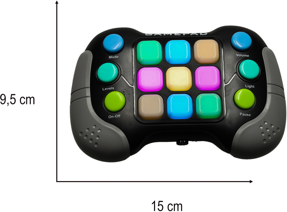 Elektronická arkádová antistresová světelná konzole - černá