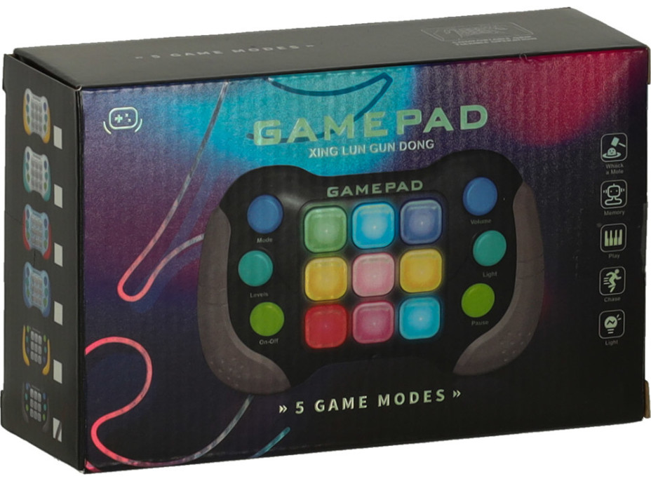 Elektronická arkádová antistresová světelná konzole - černá