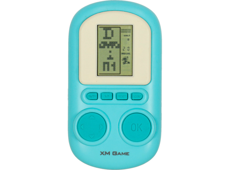 Přenosná elektronická arkádová herní konzole - modrá