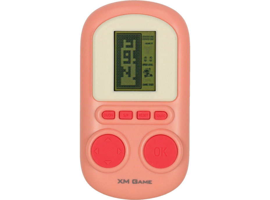 Přenosná elektronická arkádová herní konzole - růžová