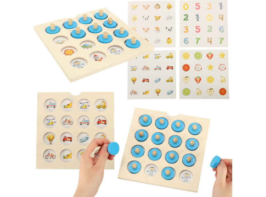 Montessori hra pexeso - 4 karty