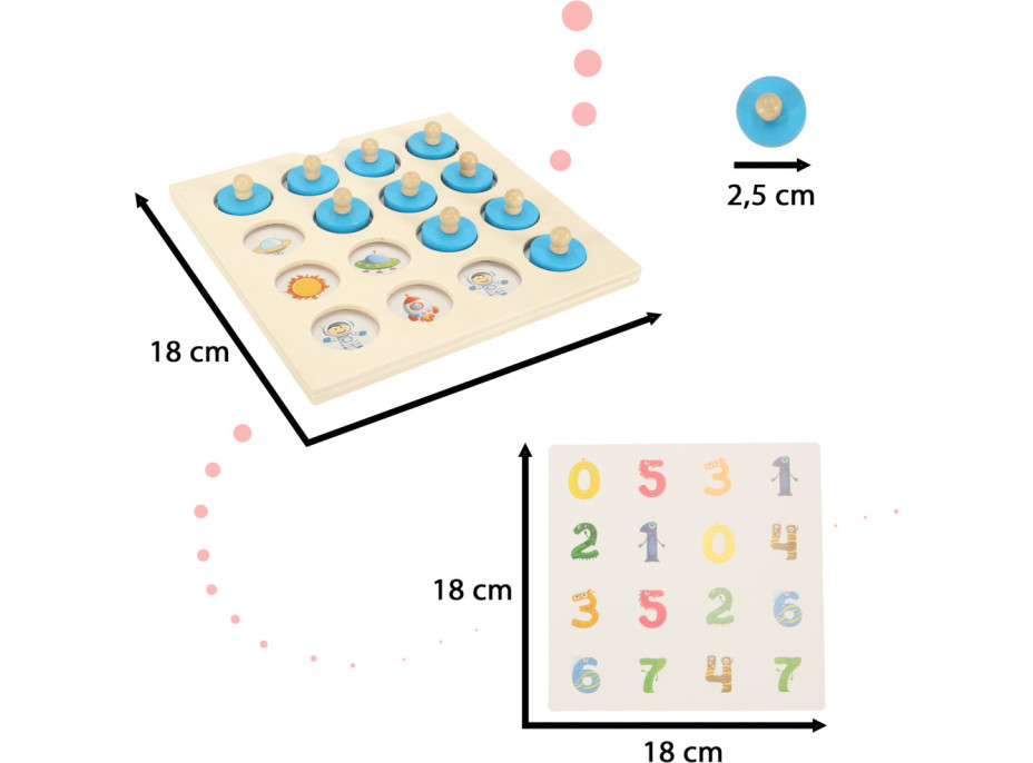 Montessori hra pexeso - 4 karty