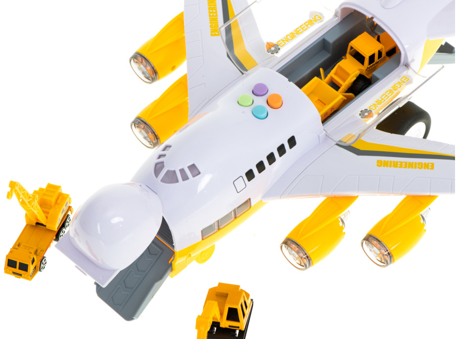 Letadlo Transportér + 6 stavebních vozidel