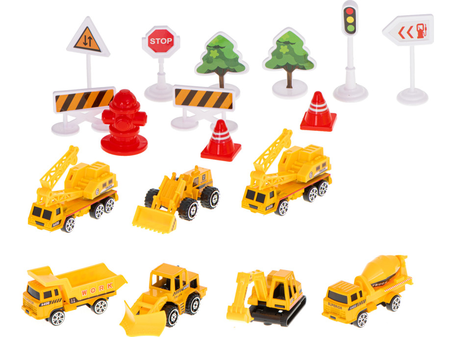 Letadlo Transportér + 6 stavebních vozidel