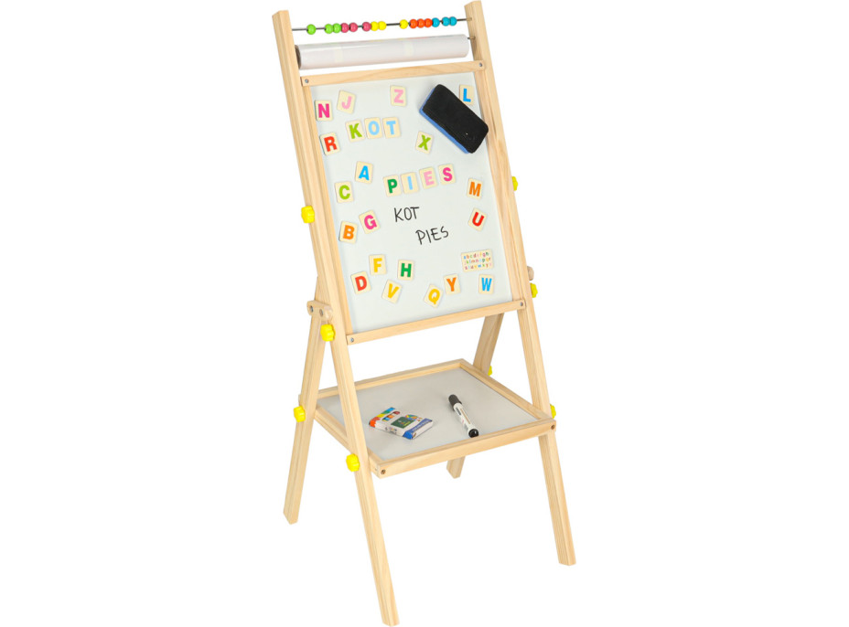 Oboustranná magnetická tabule s doplňky - 38x37x90 cm