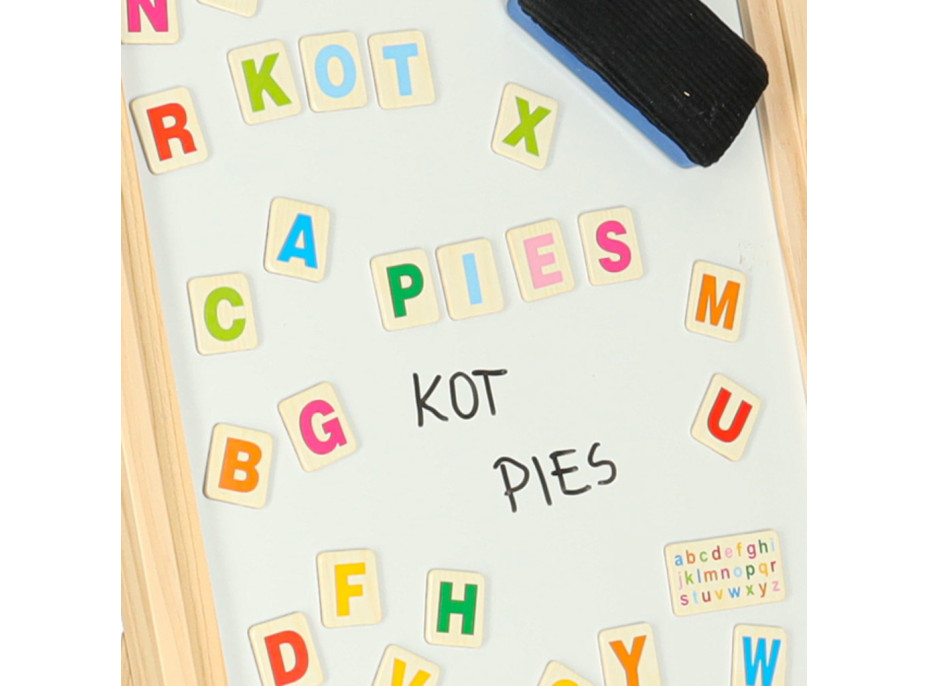 Oboustranná magnetická tabule s doplňky - 38x37x90 cm