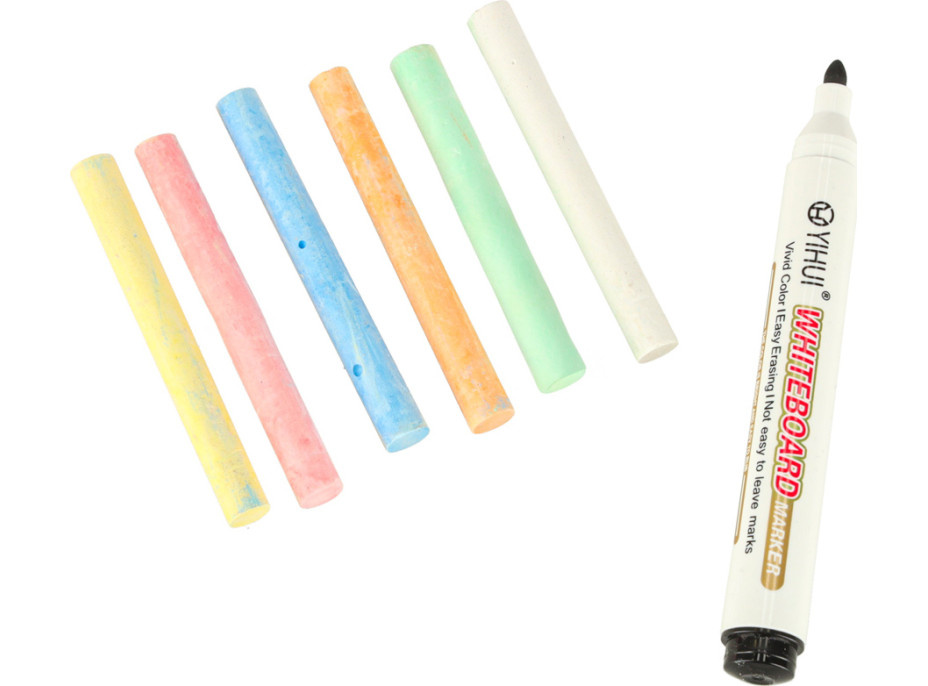 Oboustranná magnetická tabule s doplňky - 38x37x90 cm