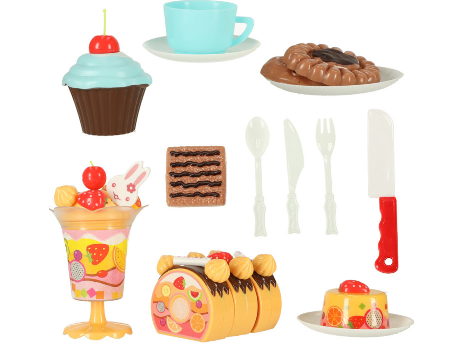 Narozeninový dort a sladkosti 75 prvků - modrá