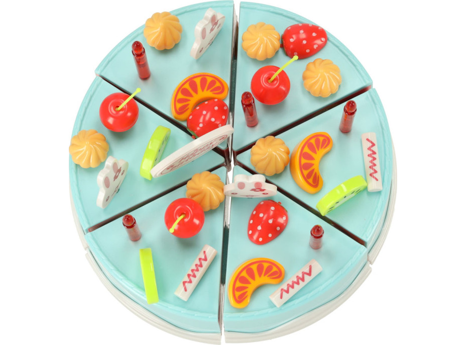 Narozeninový dort a sladkosti 75 prvků - modrá