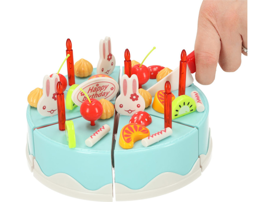 Narozeninový dort a sladkosti 75 prvků - modrá