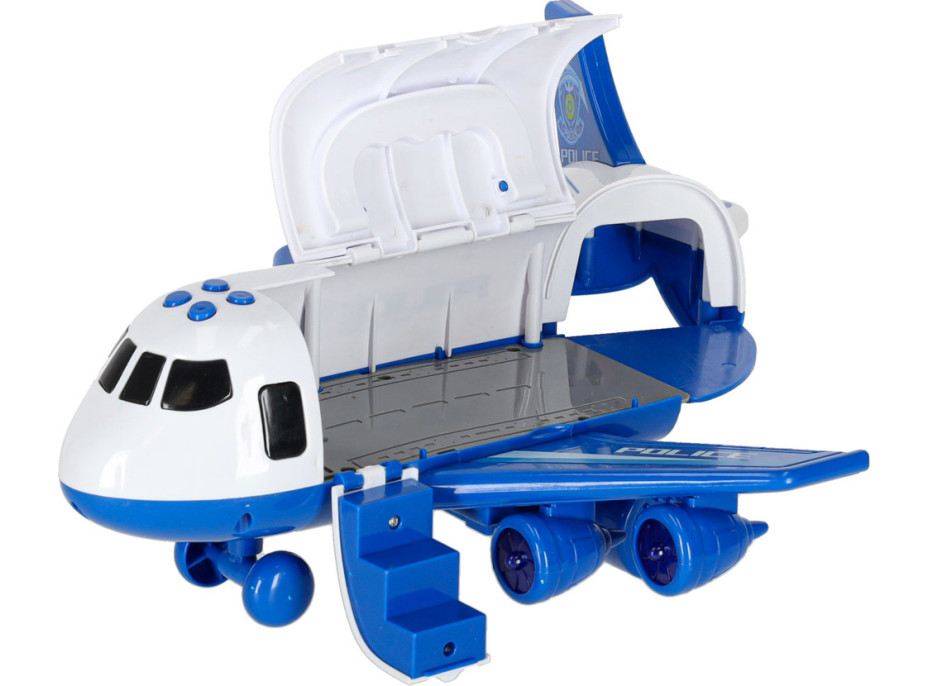 Transportní letadlo + 3 policejní vozidla