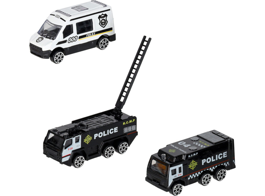 Transportní letadlo + 3 policejní vozidla