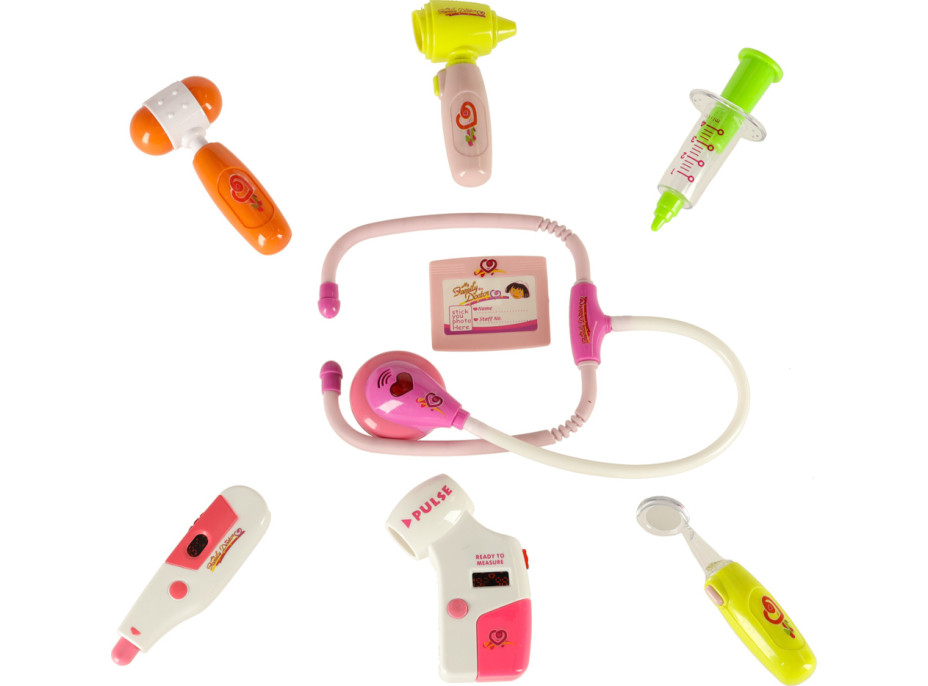 Doktorská sada v kufříku DOCTOR - světle růžová