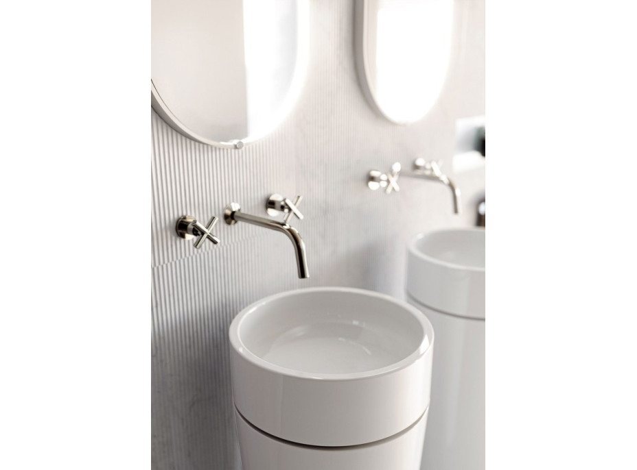 Kerasan OKE keramické umyvadlo na desku, Ø 30cm, černá mat 554031