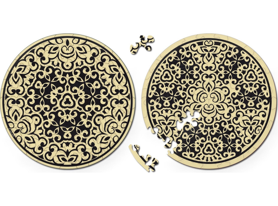 CURIOSI Oboustranné dřevěné puzzle Double: Písek 88 dílků