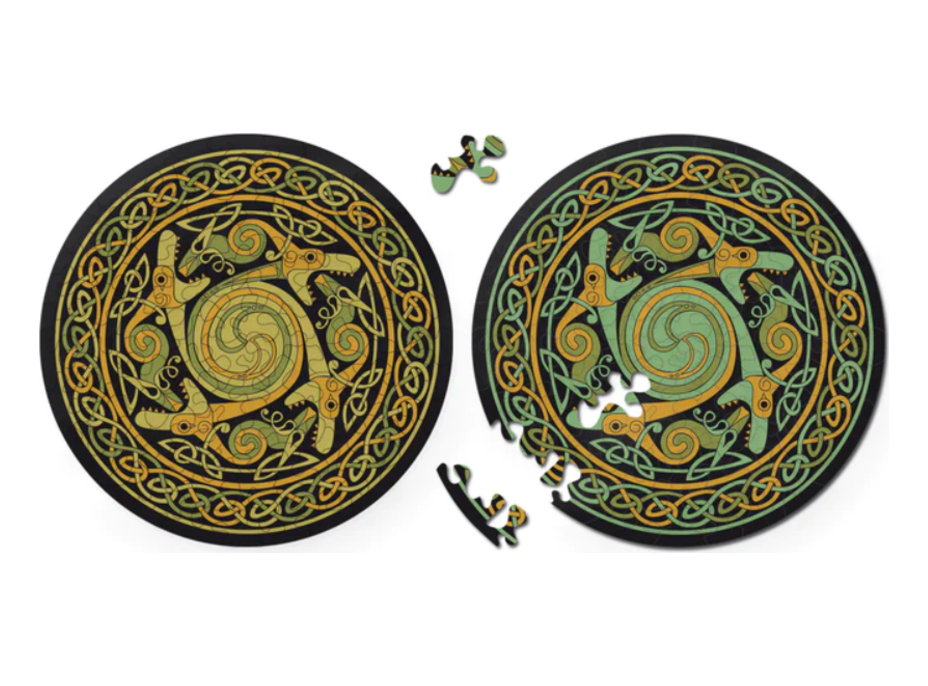 CURIOSI Oboustranné dřevěné puzzle Double: Drak 88 dílků