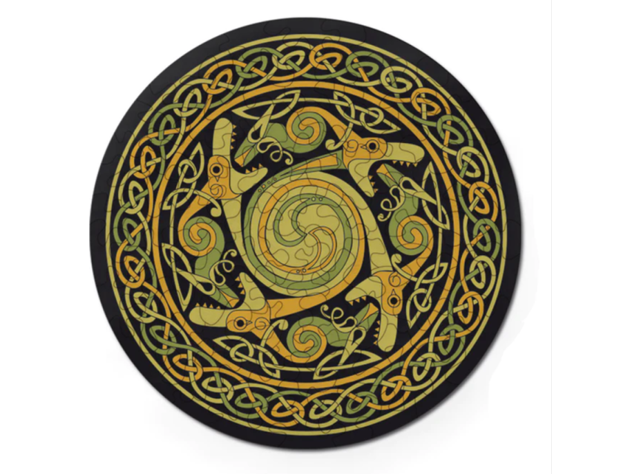 CURIOSI Oboustranné dřevěné puzzle Double: Drak 88 dílků