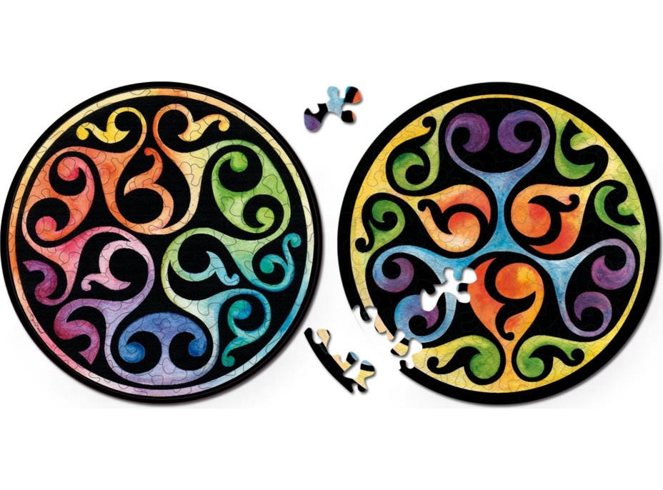 CURIOSI Oboustranné dřevěné puzzle Double: Pupeny 88 dílků